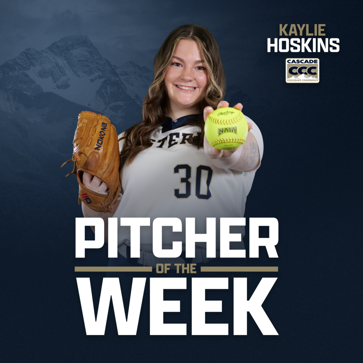 Hoskins Earns Second CCC Pitcher of The Week Honor This Season